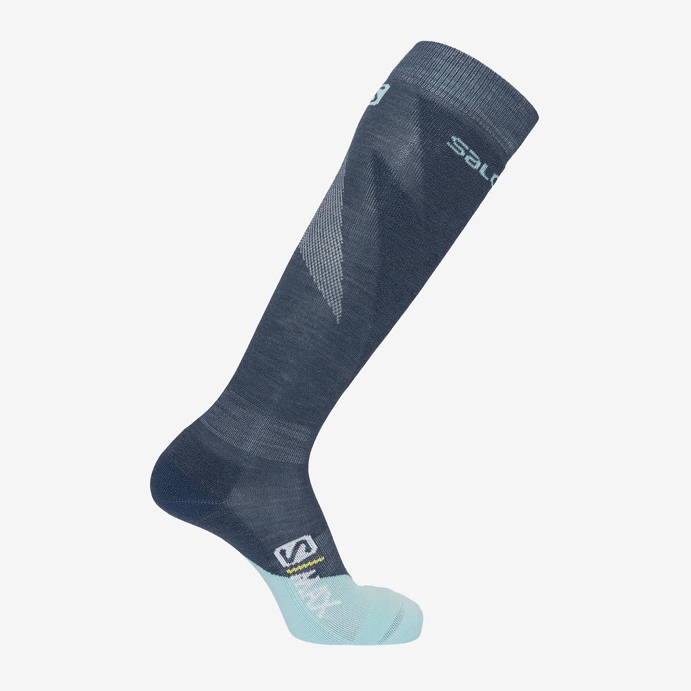 Chaussettes Salomon Femme Bleu - Salomon S MAX W - France (0537-SHRUW)